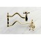 Kingston Brass KS2102AX Heritage Wall Mount Pot Filler, Polished Brass KS2102AX - alternate 4